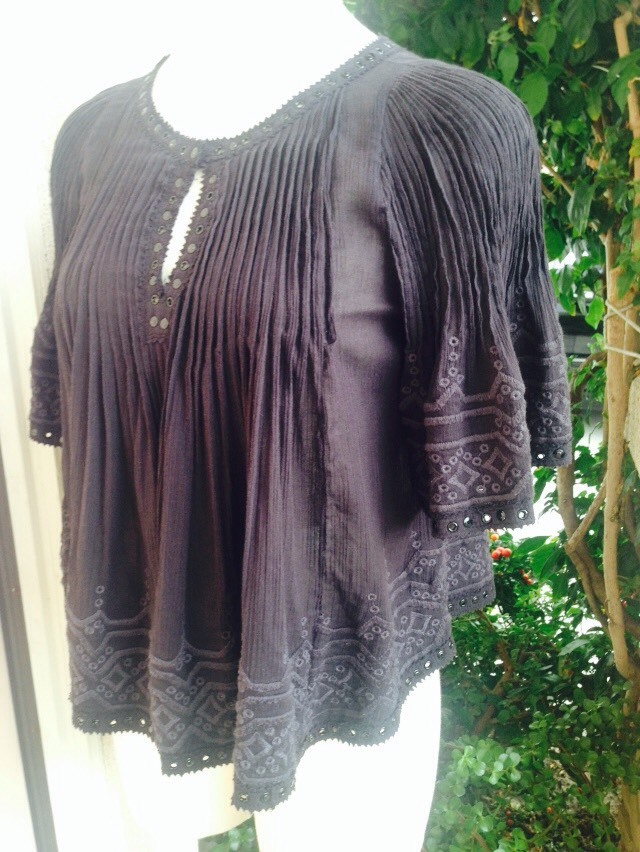 ISABEL MARANT Alexia Embroidered Blouse/Top Size FR38 Black SUPER RARE! image 5