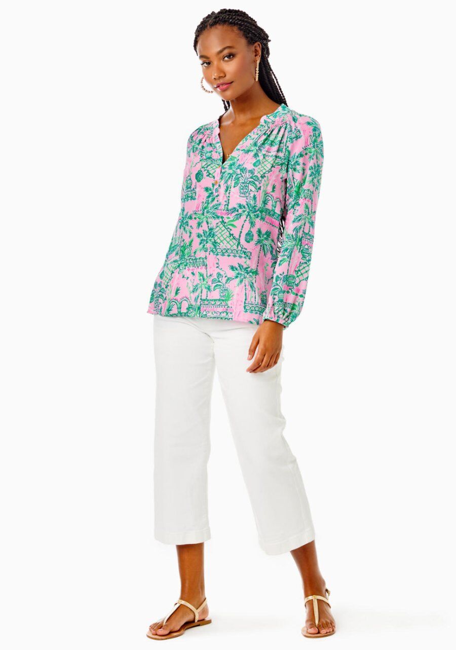 lilly-pulitzer-elsa-silk-top-mandevilla-baby-always-worth-it-size-xl-ebay