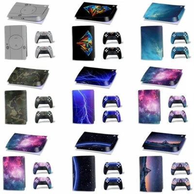 PlayStation 5 PS5 Consola y Gamepad Controlador Adhesivo Recubrimiento Cubierta Set (Digital)