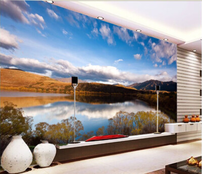Papier peint 3D bleu ciel outlet nuages ZHUB3530 mural amovible auto-adhésif Ann