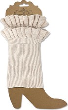 Occasionally Made 6"x4" Oatmeal Ruffle Boot Cuff