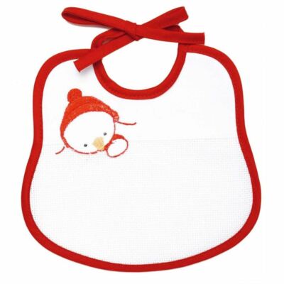 Stickerei Lätzchen Weihnachten mit Puppe Leinwand aida Weihnachten