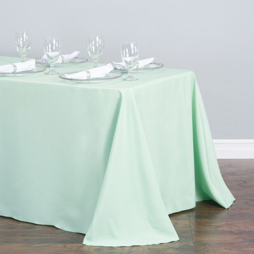 LinenTablecloth 90 x 156 in. Rect Poly Tablecloths,33 Color! Wedding Event Party - Picture 43 of 67