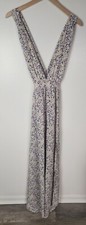 Lulus Women's Sz. M The Days Purple Floral Print Halter Maxi Dress NWT