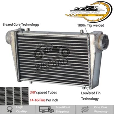 Aluminum 25x12x3" Universal Turbo Intercooler For Toyota Acura 3" Inlet & Outlet