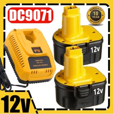 2PACK 12 Volt For DEWALT DC9071 12V Battery DW9071 DW9072 DC9740 / Charger