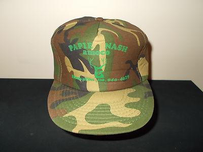 VTG-1980s Hampton Georgia Reh Groß Buck Amaco Öl Tarnfarbe Jagd Hut sku27