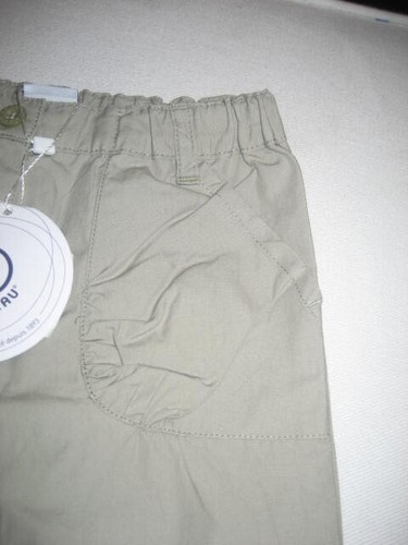 Pantalones de algodón Petit Bateau kahki NUEVOS talla 74 - Imagen 2 de 4