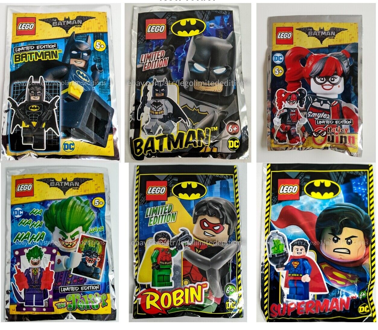 ORIGINAL LEGO Foil Pack Limited Edition  SUPER HEROES - DC - AVENGERS - MARVEL