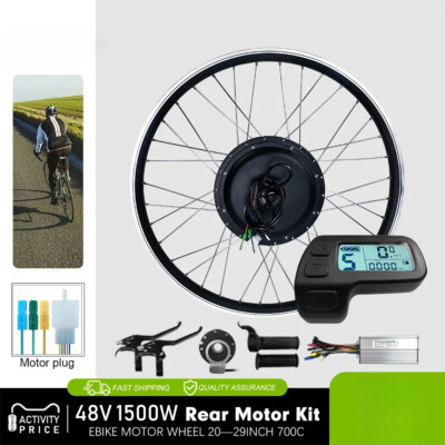E-bike Conversion Kit 48V 1500W Brushless Rear Hub Wheel Motor