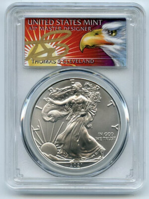 2021 (P) $1 Emergency Issue American Silver Eagle PCGS MS70 FDOI
