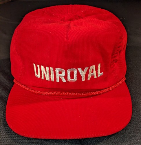 UNIROYAL VINTAGE GOLFER TRUCKER CAP CORDUROY RED