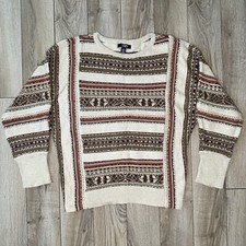 VTG Chaps Knit Pullover Multicolor Striped Sweater