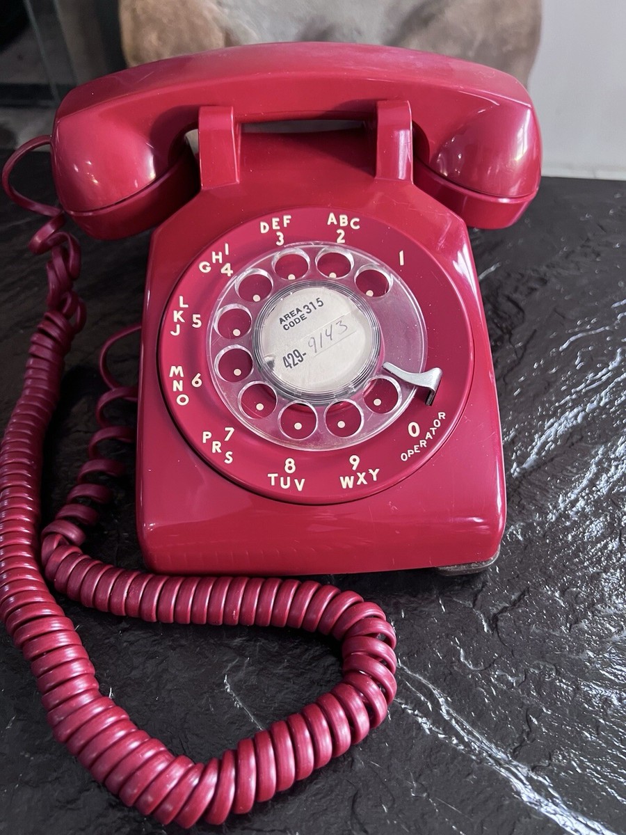 Vintage Western Electric Bell System Red Phone Rotary Dial Desk