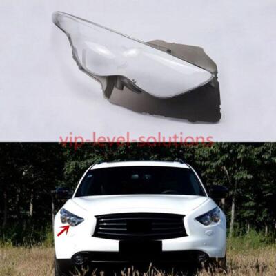 For Infiniti QX70 2014-2017 Right Side Headlight Lens Clear Cover + Sealant Glue
