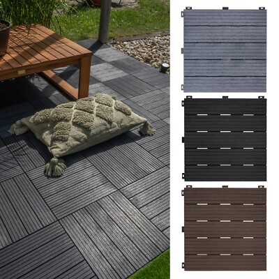 Garten Terrasse ineinandergreifend Click Modular Verbund Terrassendielen Boden Terrasse grau Fliese
