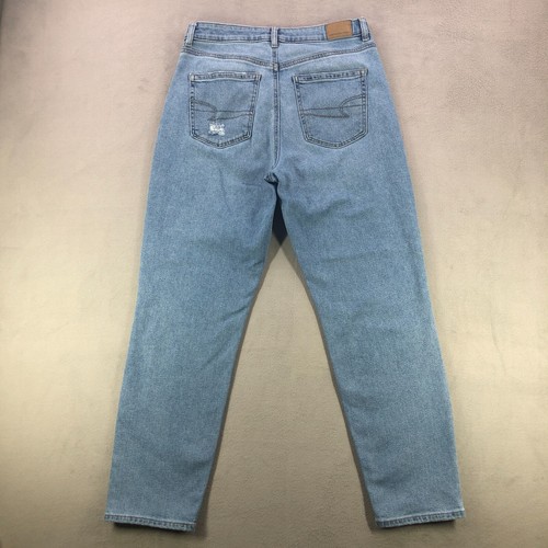 American Eagle Jeans Womens 8 Blue Mom Jean Distressed High Rise Medium Denim - Picture 2 of 12