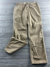 Carhartt Pants Mens Khaki Canvas Relaxed Straight Leg Pants Work Pants Casual