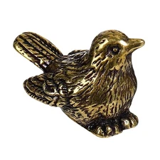 MAGICLULU 1pc Mini Copper Sparrow Statues Vintage Feng Shui Brass Bird Figuri...