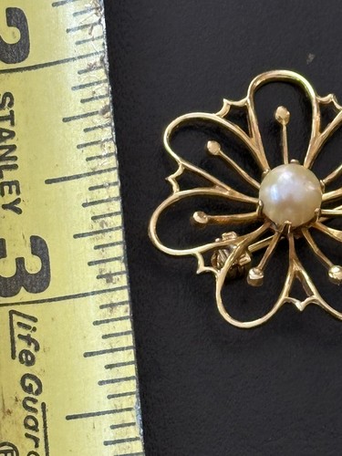 Vintage Victorian Style 1/20 12k Gold Filled Pearl Pair Of Brooches 7.6 Grams - Picture 7 of 9