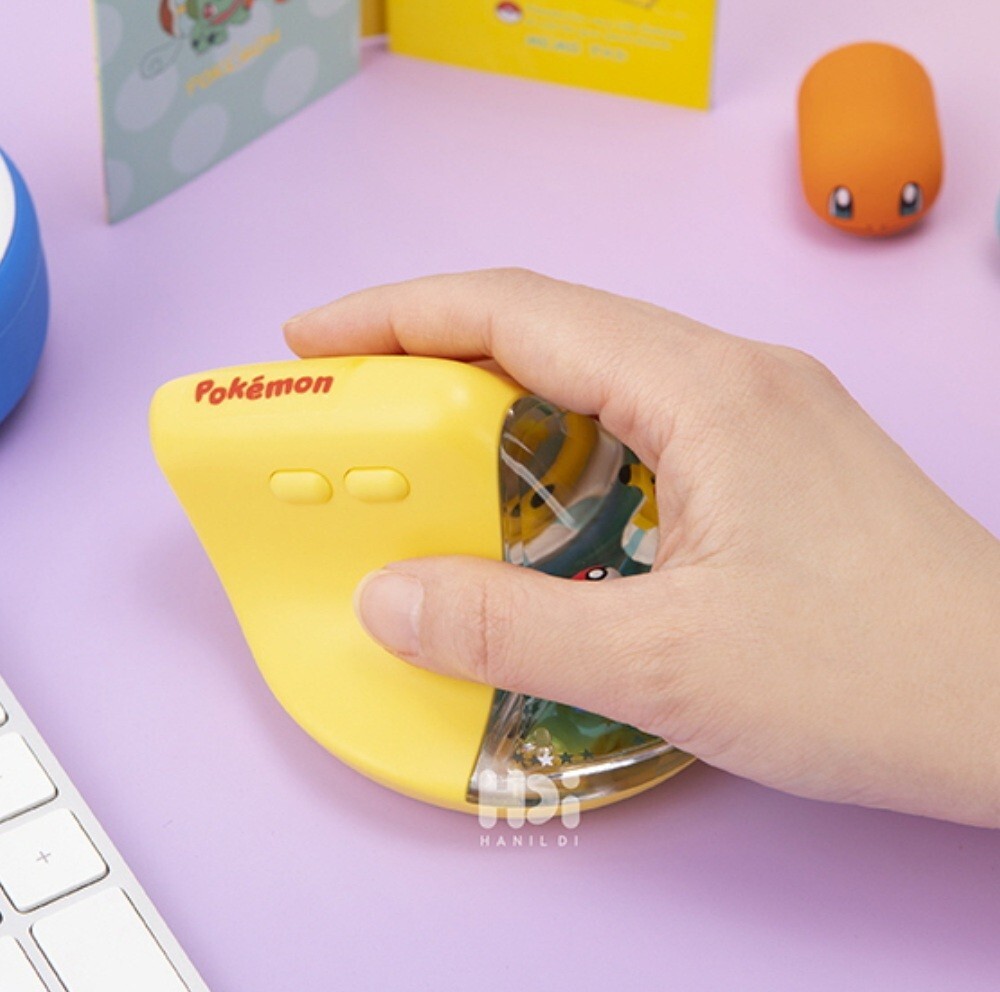 Official Pokemon Wireless Ergonomic Vertical Mouse Clear