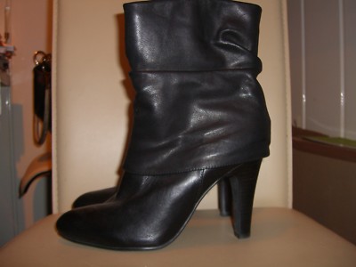 Belmondo Damen Leder Stiefel High Heels Stiefeletten Größe 38 Schwarz *Neu* 