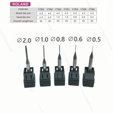Dental CAD CAM Milling Zirconia Cutting Burs Roland D4  2.0  1.0  0.8  0.6  0.5
