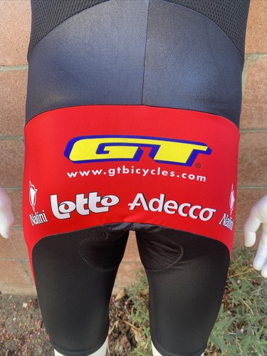 Nalini Lotto Cycling Padded Bib Bicycle Shorts, Mens 4 / Large, Made in Italy - Picture 7 of 8