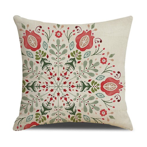 Christmas Joy Green Leaves Throw Pillow Covers Winter Holiday Holly Cushion Case - Picture 20 of 71