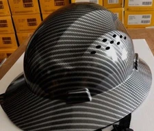 Fiberglass Design Full Brim Hard Hat with Adj Fas-trac Suspension
