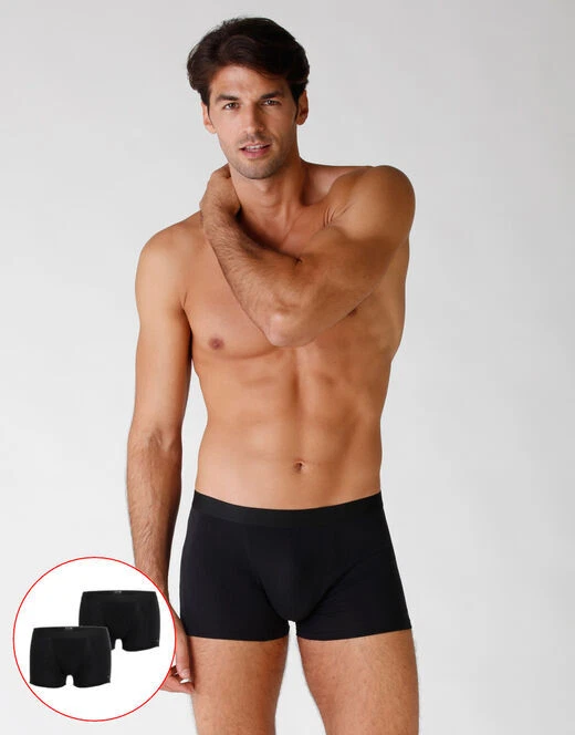 Boxer Uomo Cotton Stretch Lovable L05XS Confezione 2 Boxer Nero