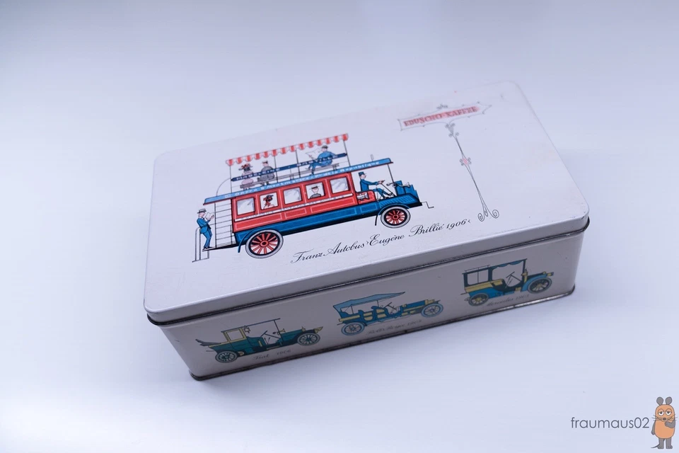 Retro Box Eduscho Kaffee Ostdeutschland Aufbewahrung Schachtel Weihnachten DDR - Bild 1 von 3