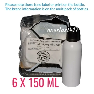 THE REAL SHAVING COMPANY Real Shaving Company Sensitive Shave Gel 150ml Mens Grooming 6 Pack grooming