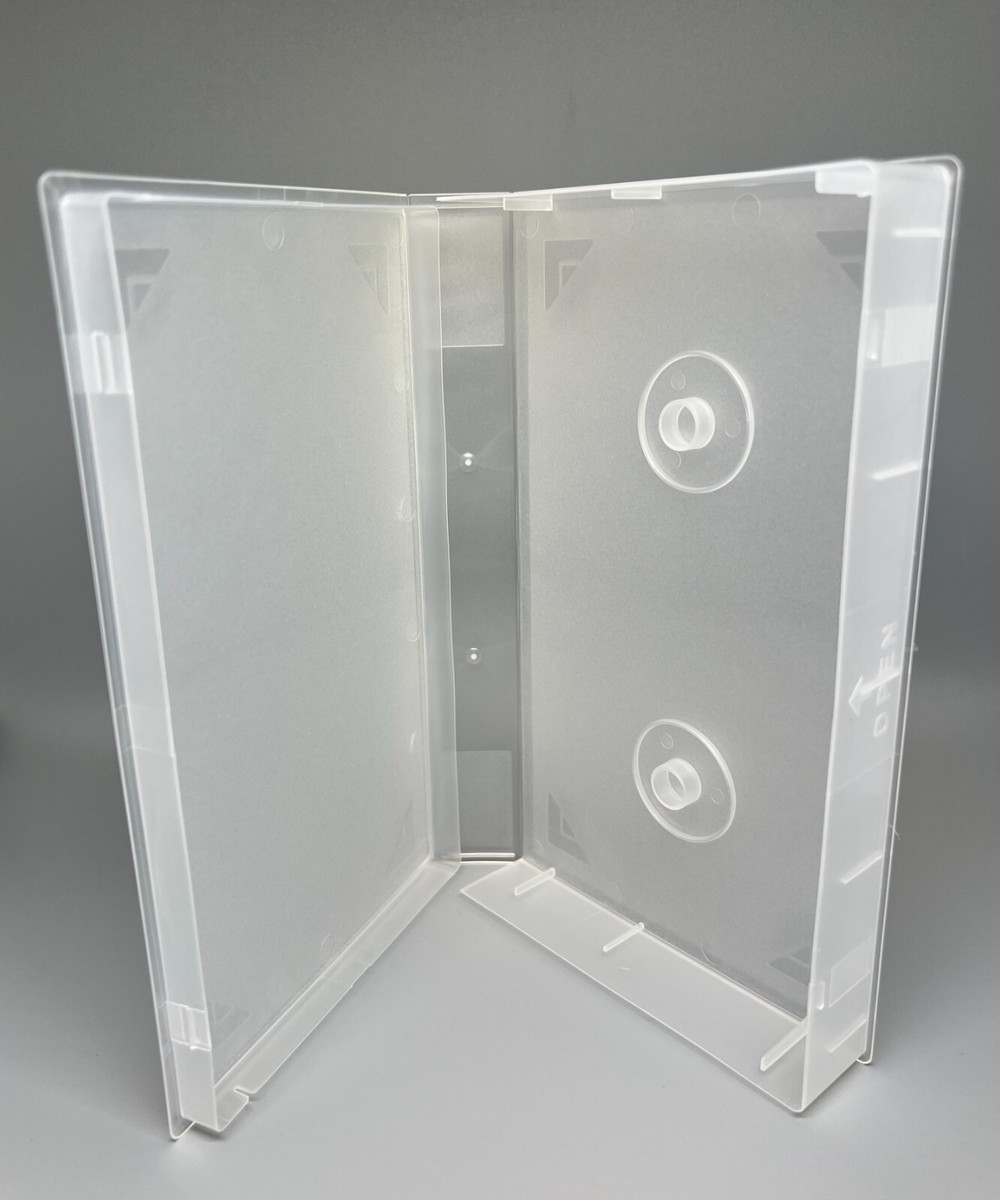 100 PCS CLEAR VHS CASE VIDEO BOX LIBRARY CASE WITH HUB, FULL