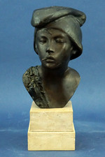 ACHILLE D'ORSI Scultura busto Bronzo Scugnizzo bambino Napoli 1800 XIX secolo