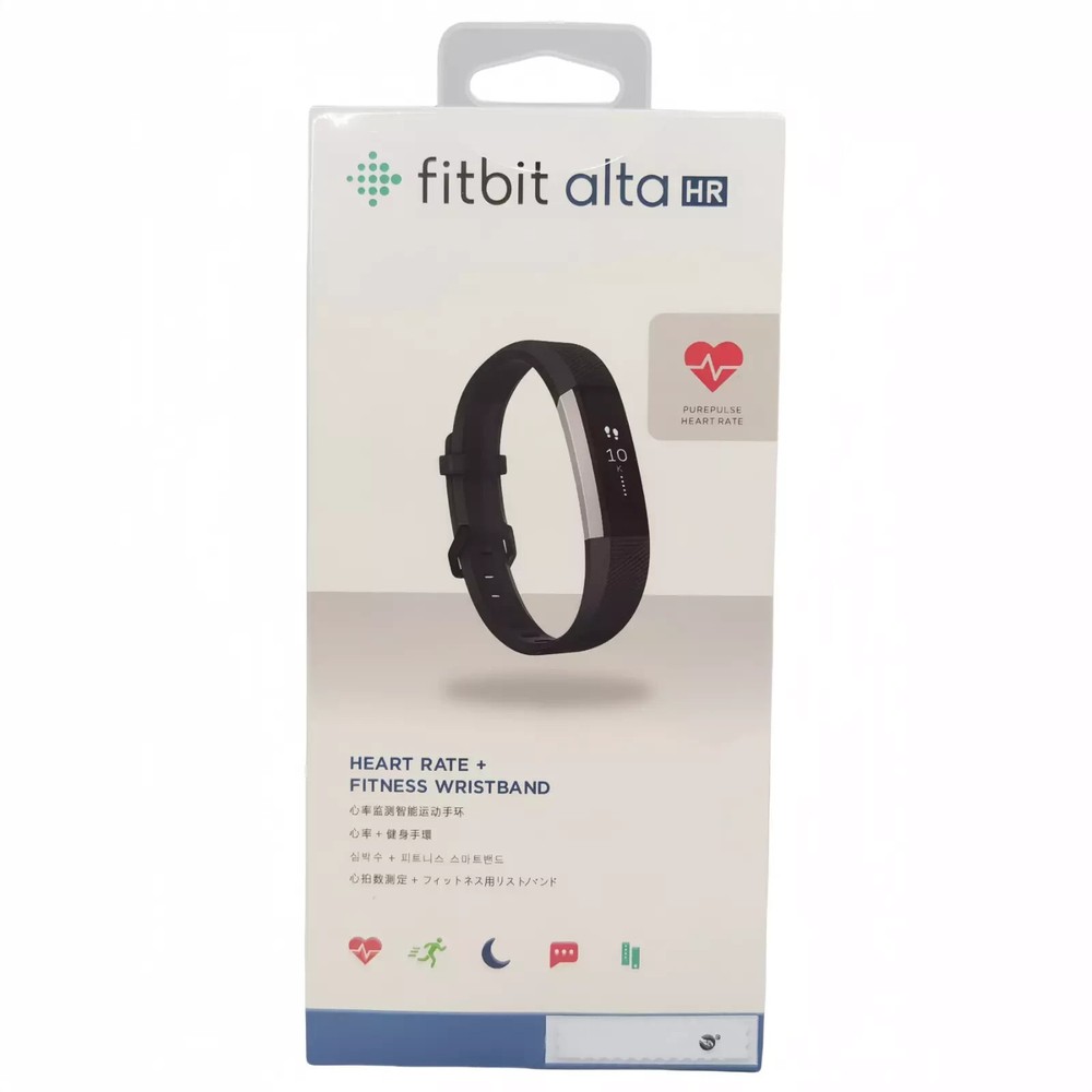 New Fitbit Alta HR Activity Tracker Heart Rate Black Large size BAND