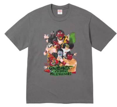 Supreme Muta Tee Charcoal Grey Size Medium NJPW New Japan Pro