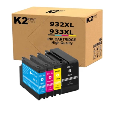 K2PRINT Cartouches encre compatible HP 932XL 933XL 932 933 XL Qualité Garantie