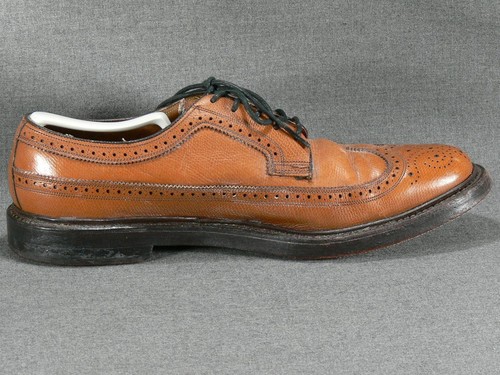 FLORSHEIM IMPERIAL 93602 VTG LONGWING V CLEAT SHOES MENS 10B WING TIP BROWN - Picture 7 of 12