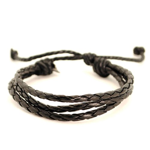 Bracelet En Cuir Surfeur - Totem Maori, Motifs Ethniques, Homme, Noir/brun, Neuf Avec étiquette