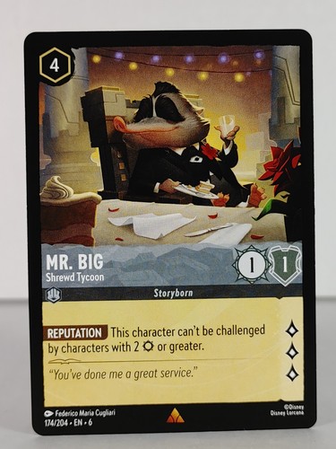 Mr. Big - Mar Azurita - 174/204 - Lorcana TCG - Raro - Imagen 3 de 6