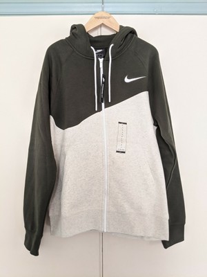 nike big swoosh zip hoodie
