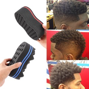 Double Barber Hair Brush Sponge For Dreads Locking Twist Afro Curl