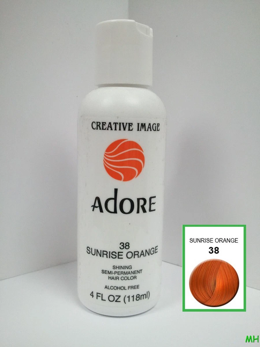 CREATIVE IMAGE ADORE SEMI PERMANENT HAIR COLOR #38 SUNRISE ORANGE 4oz