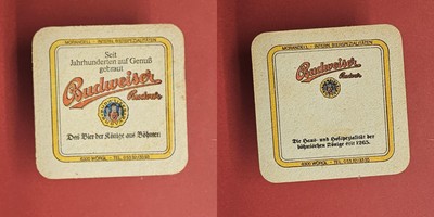 Budweiser Budvar Das Bier der Könige aus Böhmen #3 Brauerei Bierdeckel Bier