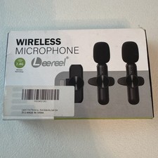 Leereel 2-pack Wireless Microphone for iPhone Lavalier Mics