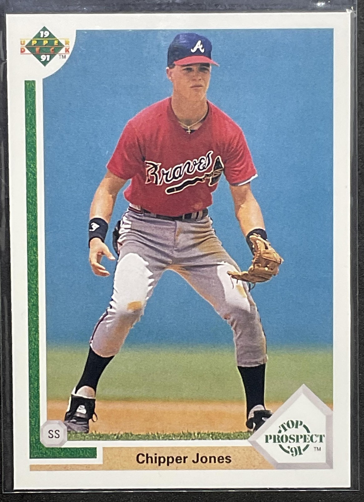 1991 Upper Deck #55b Chipper Jones