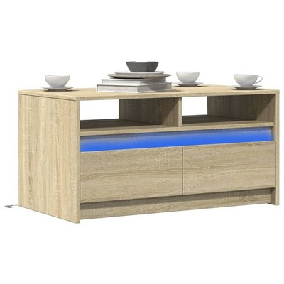 LED-Couchtisch Sonoma Eiche Spanplatte