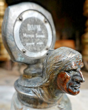 Antique 1929 PONTIAC INDIAN HEAD DELUXE MOTOR SIGNAL RADIATOR CAP  HOOD ORNAMENT