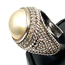 Judith Ripka Ring Size 6 Mabe Pearl Cubic Zir...